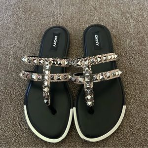 NWT DKNY studded slip on sandal